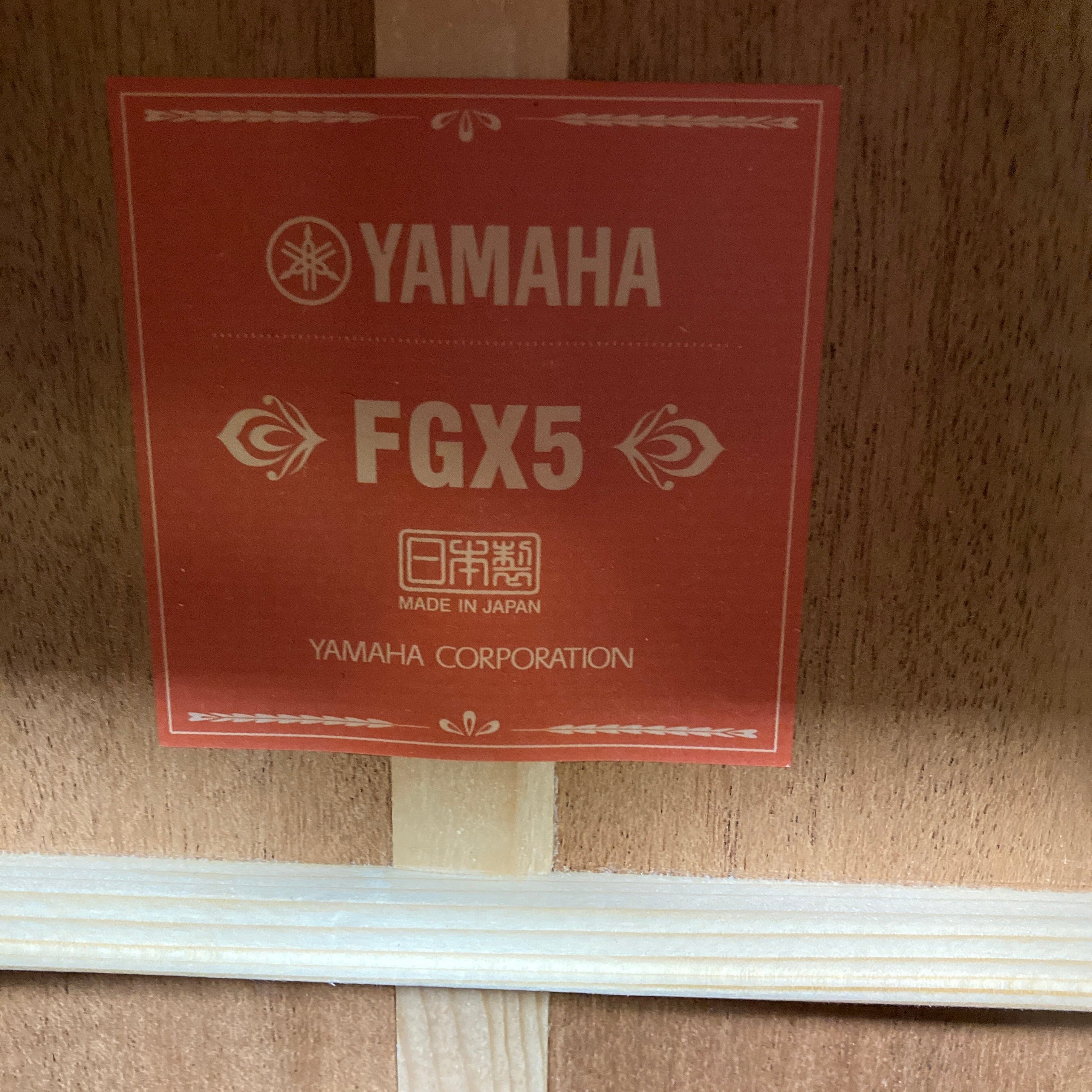 Yamaha FGX5 Acoustic Guitar, Case, Made in Japan