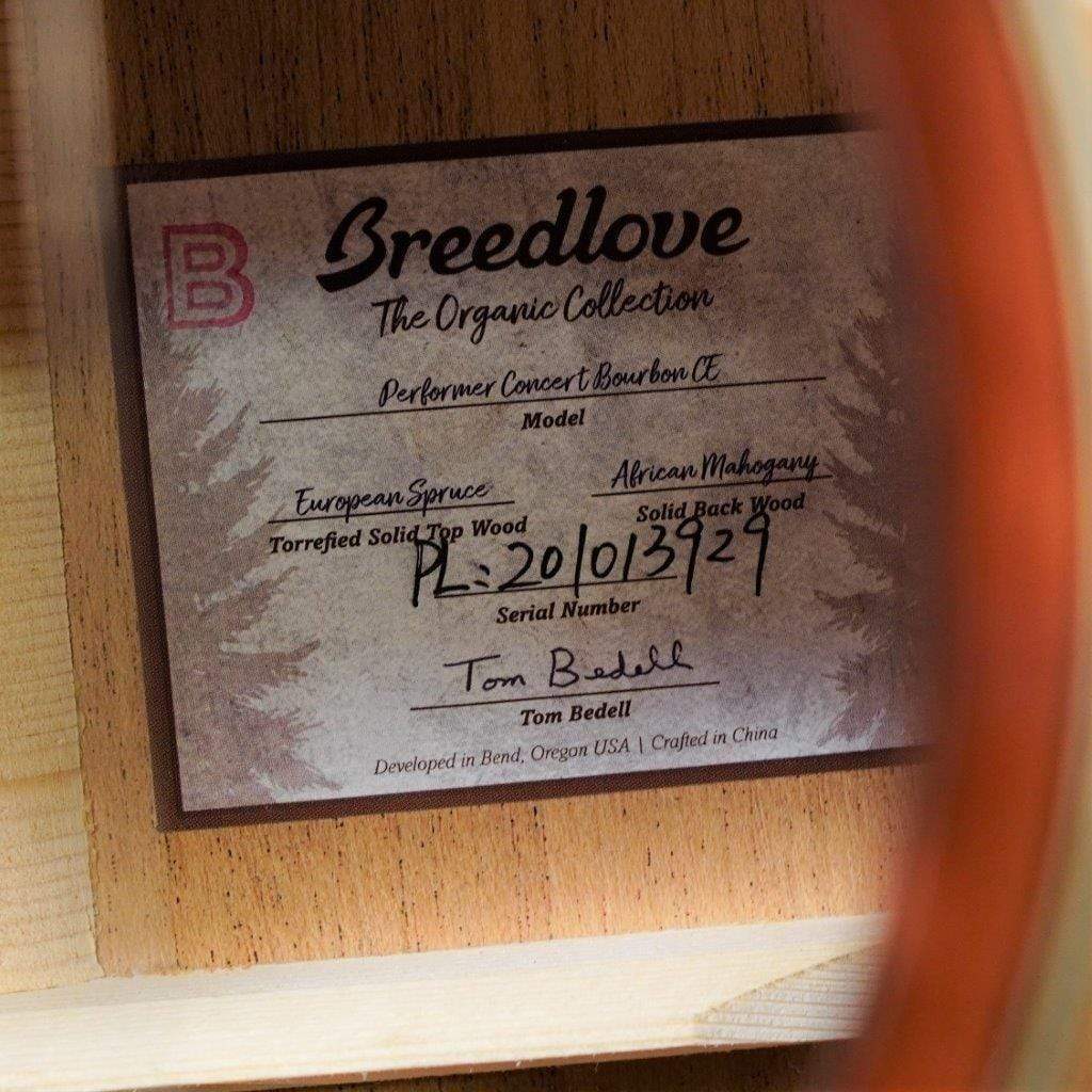 Breedlove Performer Concert Bourbon CE B-Stock Guitars on...