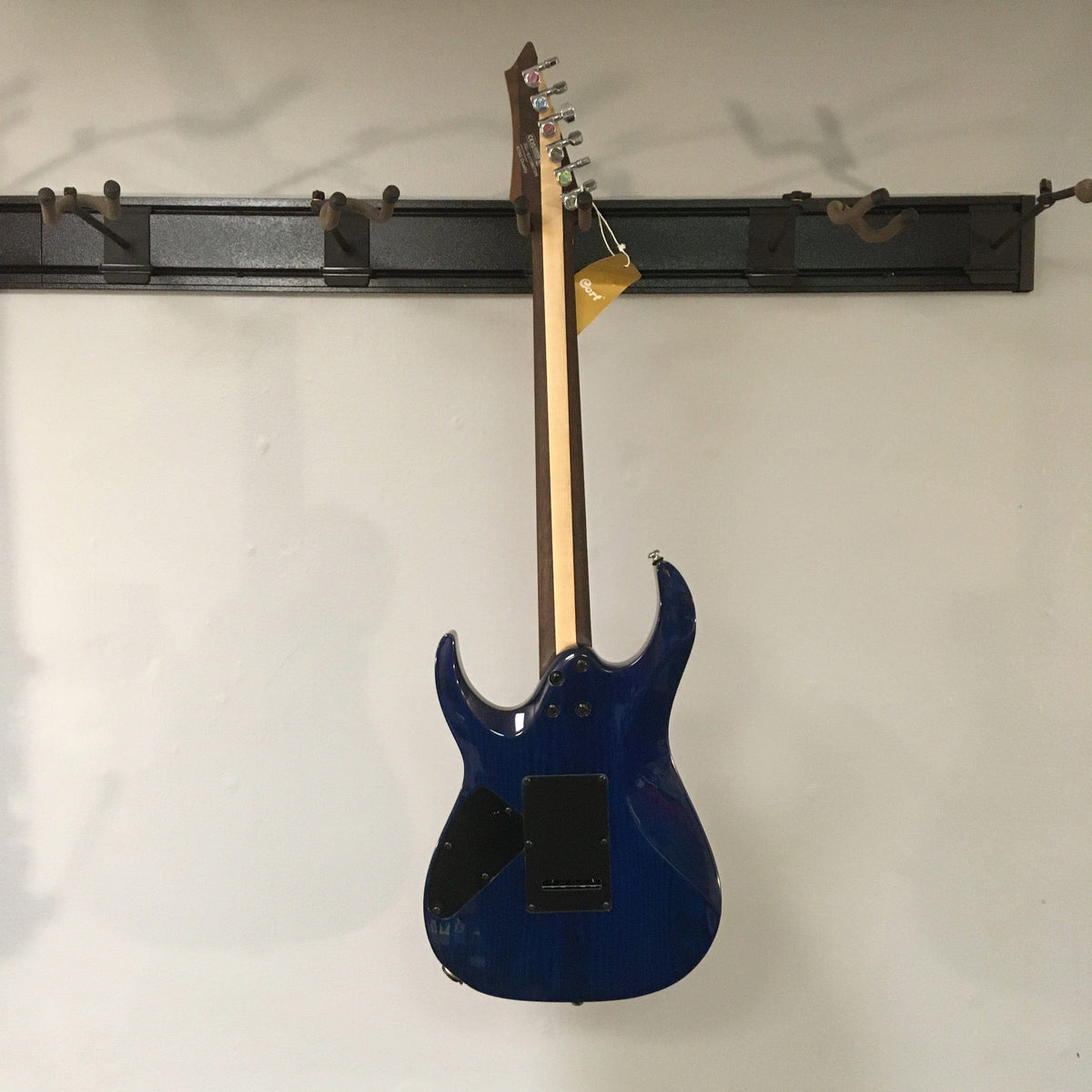 Cort X700 Duality, Flamed Maple on Swamp Ash Body, Light Blue Burst w/Bag