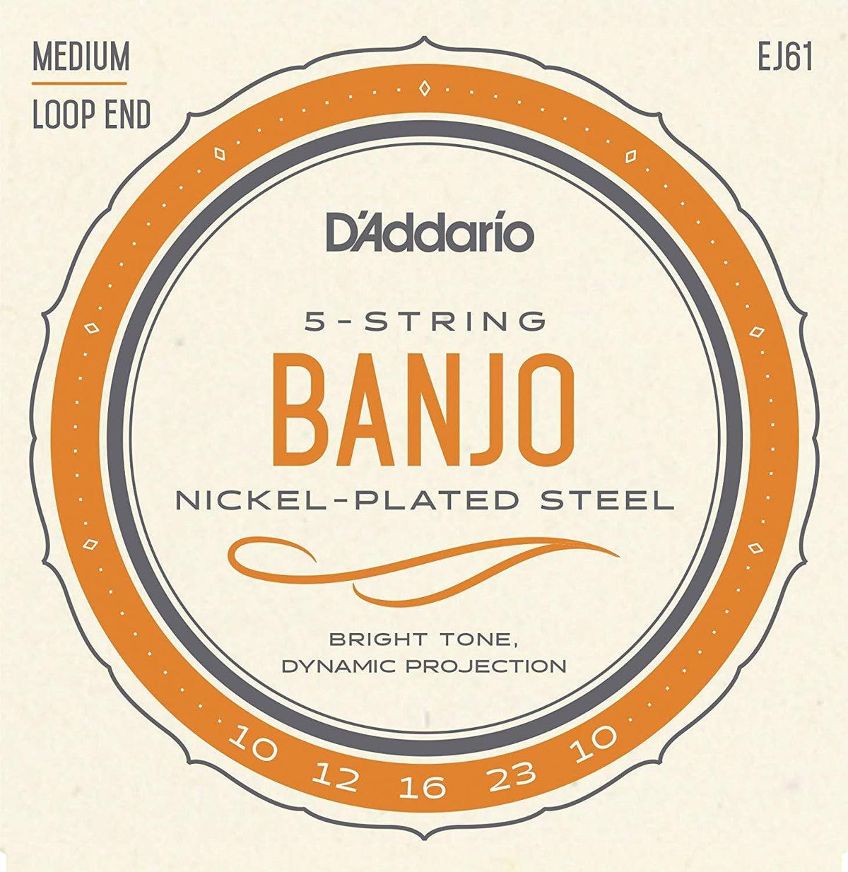 D&#39;Addario EJ61 Nickel Wound Banjo Strings - .010-.023...