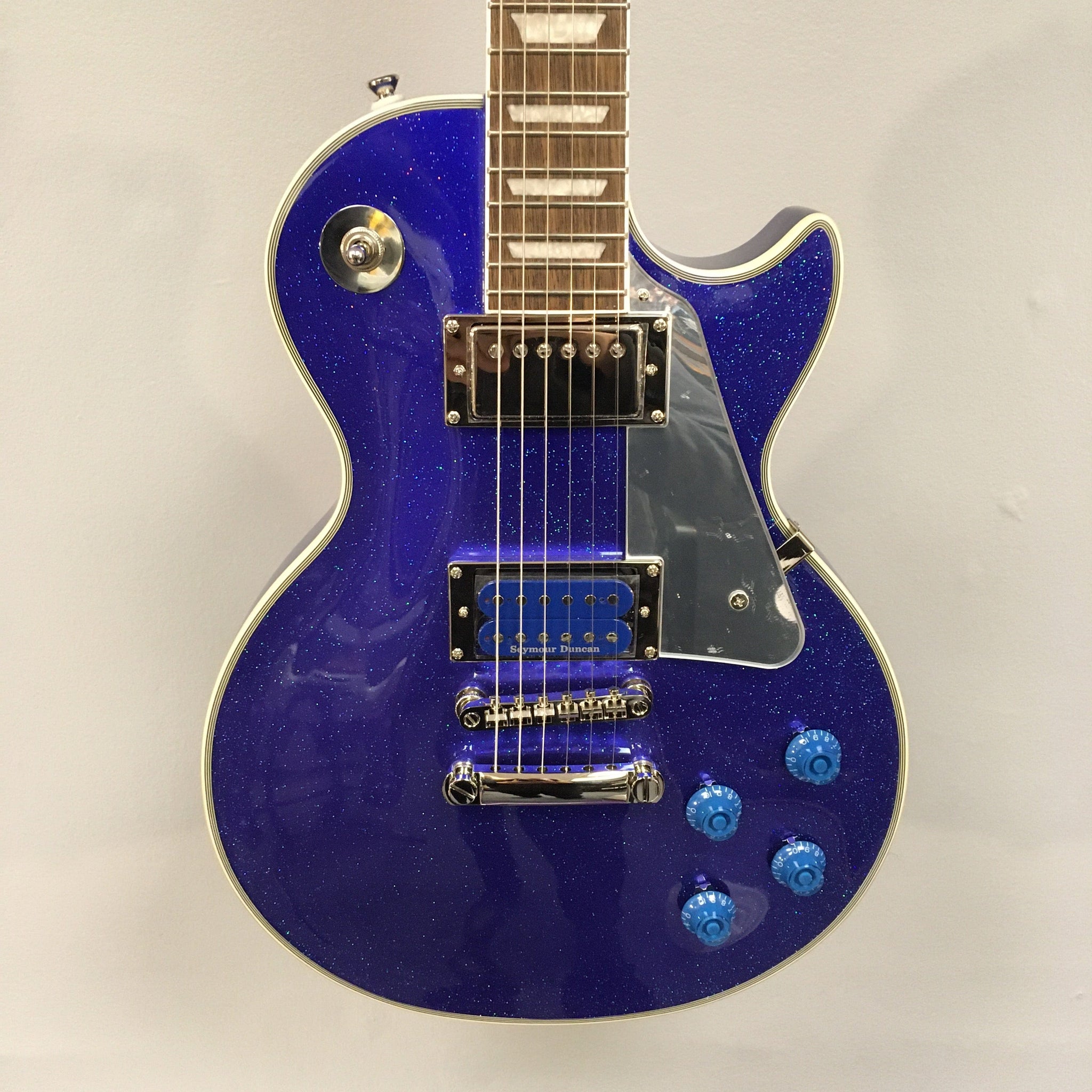 Blue Lp Custom Electric Guitar Les Paul Blue