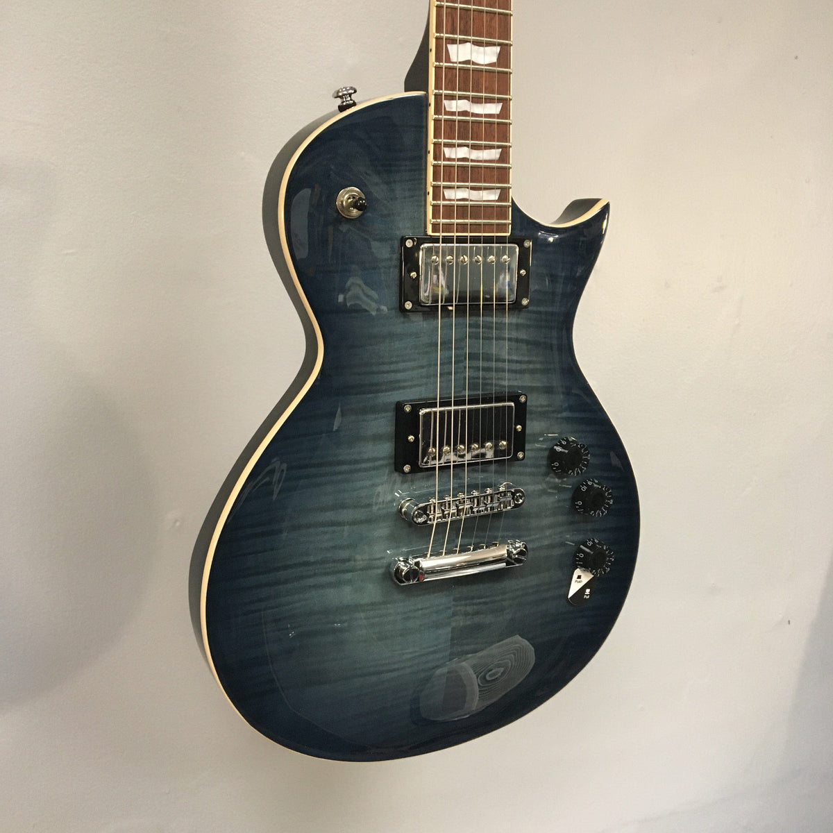 ESP LTD EC-256FM - See Thru Cobalt Blue Guitars on Main