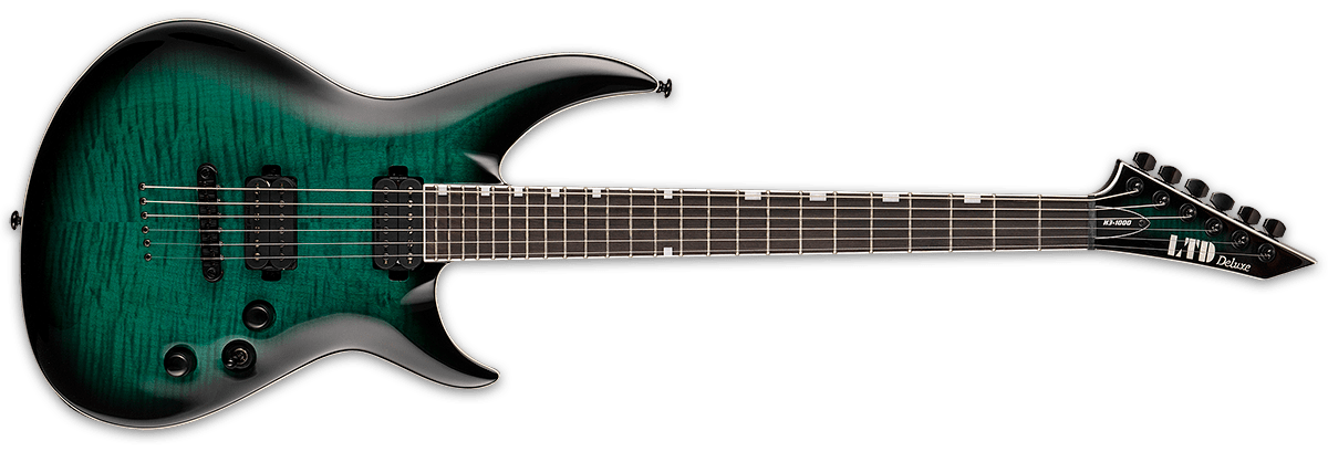 ESP LTD H-3-1000  Black Turquoise Burst Guitars on Main