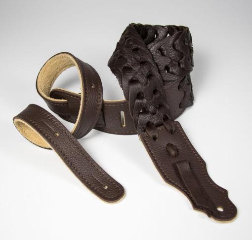 Franklin Straps ACCESSORIES - STRAPS Chocolate / 2 inch Franklin Link  Glove Leather Handmade Guitar Strap