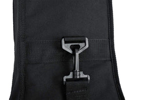 Close-up of the Gator Economy Gig Bag for Dreadnought Guitars, showing the durable black zipper and strap details.