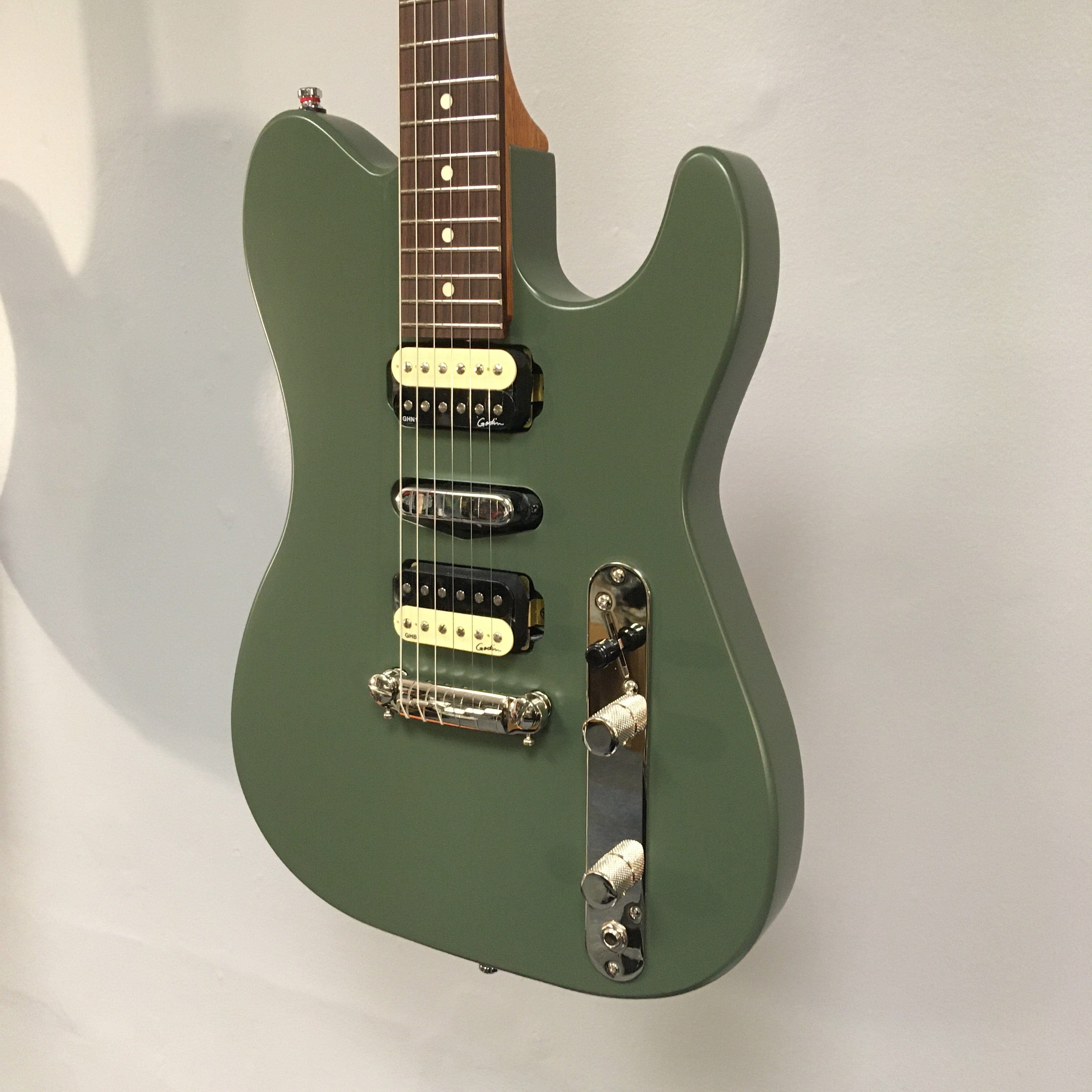 Godin Radium Matte Green Guitar with HSH Pickups