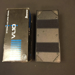 Ibanez VL10 Volume Pedal: A used pedal in good condition, featuring a black box with blue and white text and a lightning bolt logo.