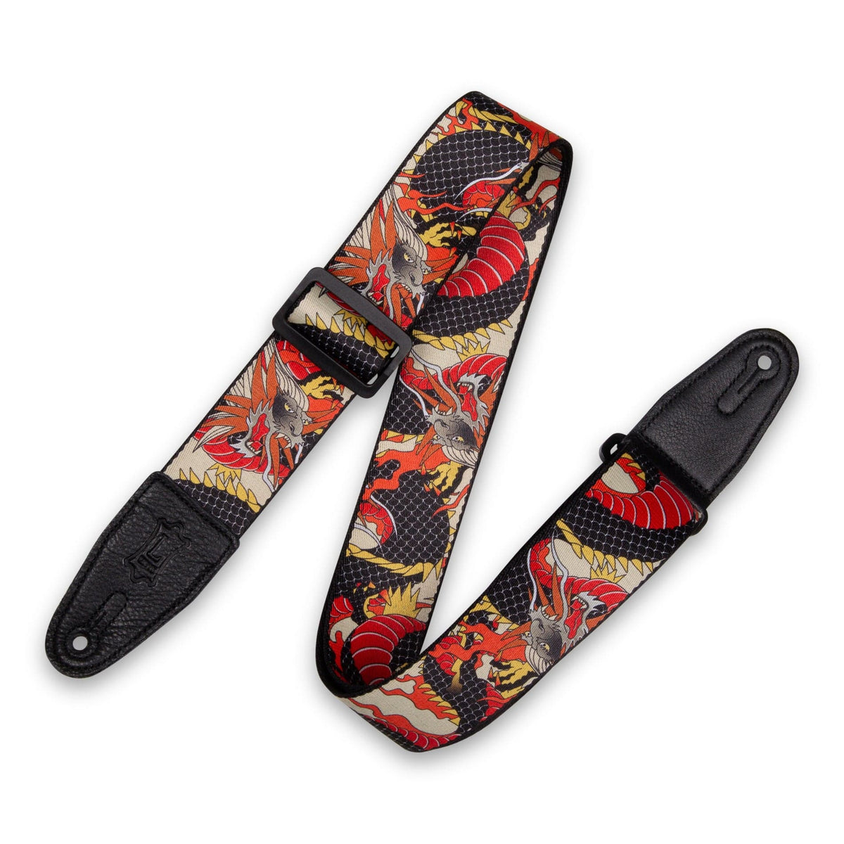 Levy&#39;s Polyester Guitar Strap Japanese Traditional Dragon...