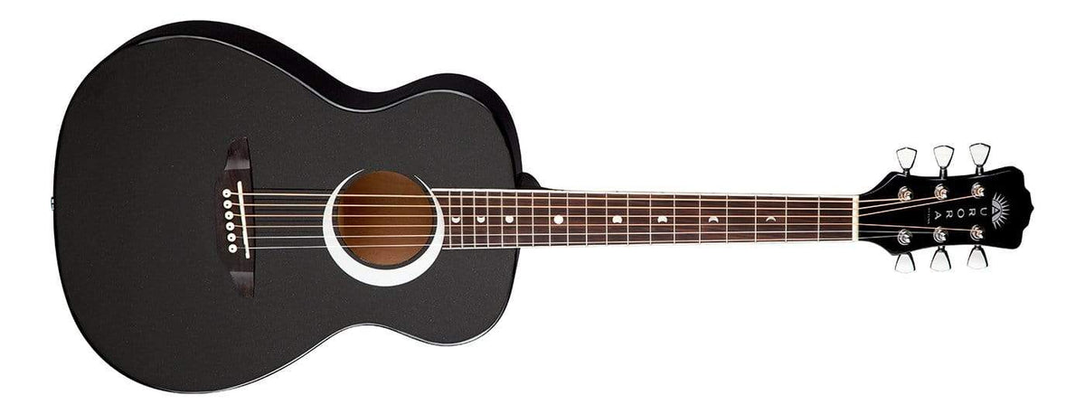 Luna Aurora Borealis 3/4 Acoustic Guitar Black Guitars on...
