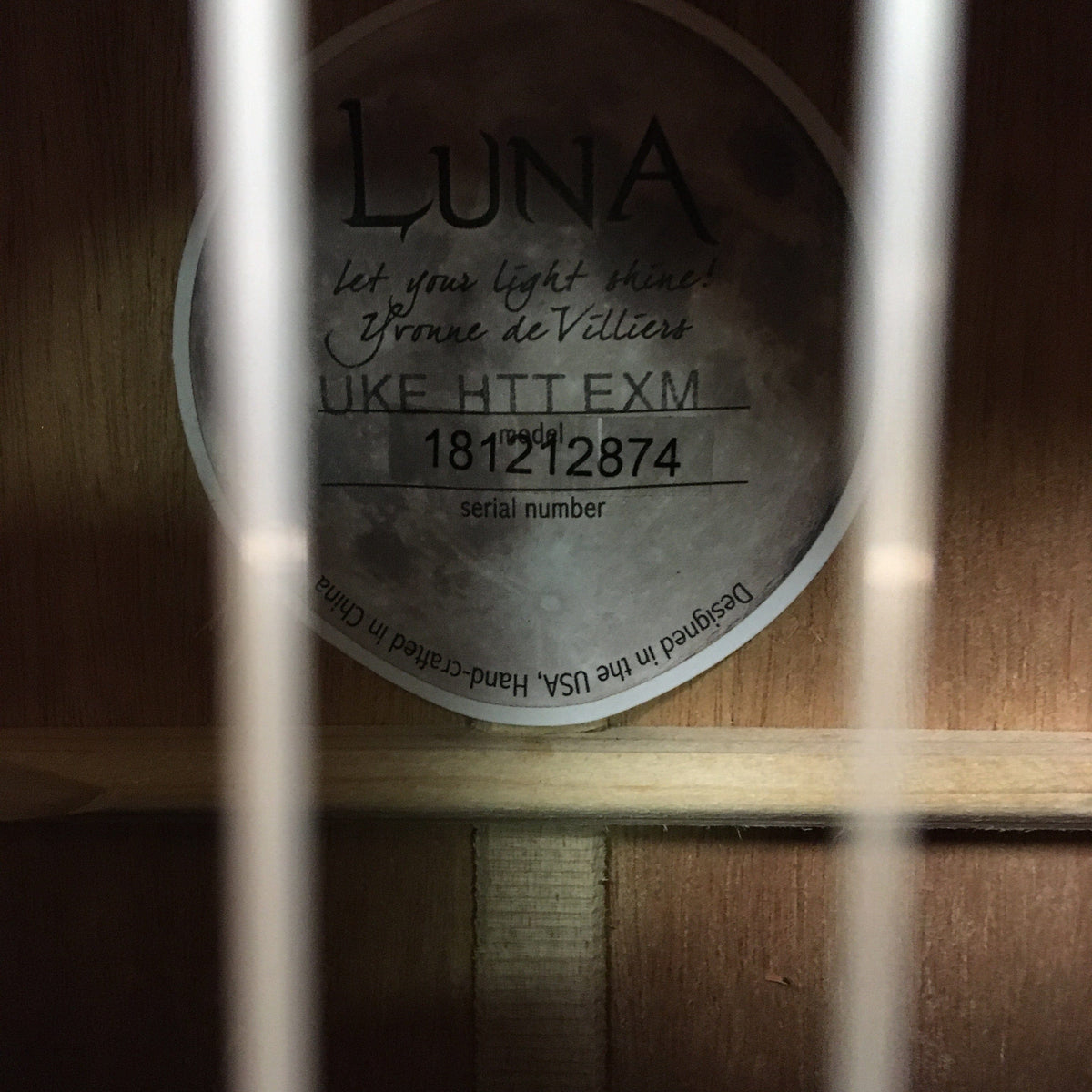 Luna Ukulele High Tide Exotic Mahogany Tenor w/Bag Used...
