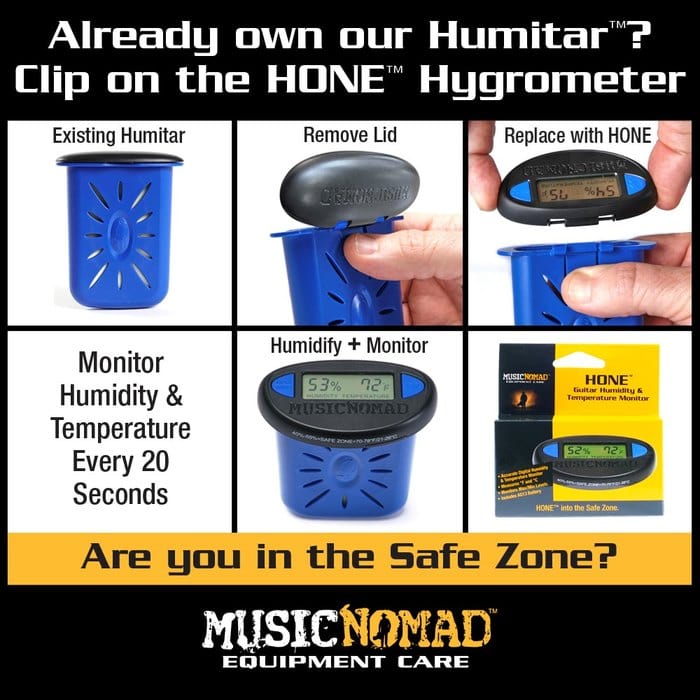 Hone Instrument Music Nomad Hone Guitar Hygrometer for Optimal Care - Guitars on Main