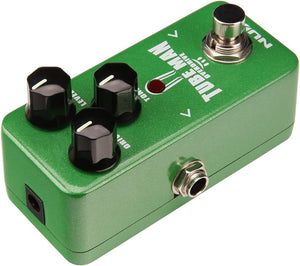 Nux Tube Man OverDrive pedal with black knobs and buttons, designed for authentic tube amp overdrive and distortion using an FET Transistor System.