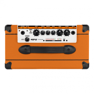 Orange Crush 20RT - 20-watt 1x8 combo amp with onboard reverb, chromatic tuner, and footswitchable channels. Ideal for practice with rich, overdriven sounds.