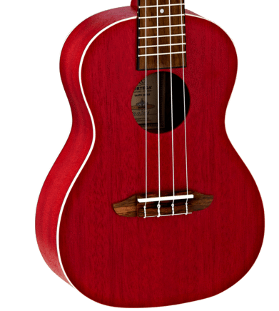 Ortega Ukulele Concert Earth Series Fire Red Guitars on Main