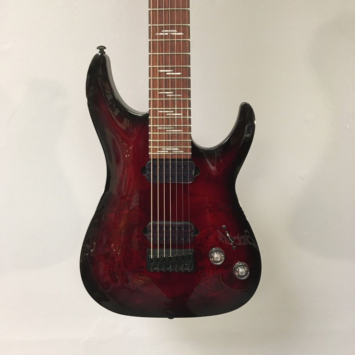 Schecter Omen Elite-7 String Black Cherry Burst Guitars...