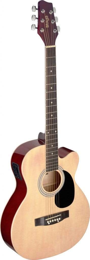 Stagg SA20ACE Auditorium Cutaway Acoustic-Electric Guitar...