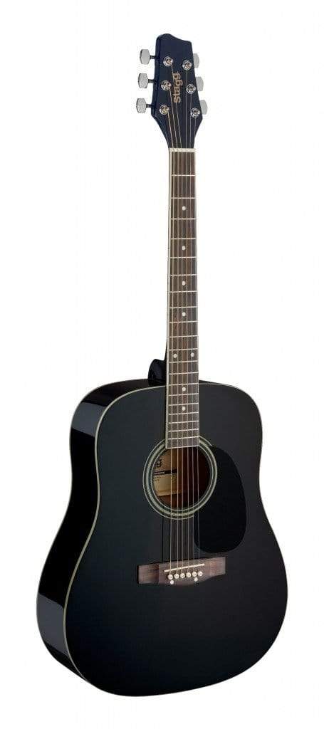 Stagg SA20D BLK Black Dreadnought Acoustic Guitar Guitars...