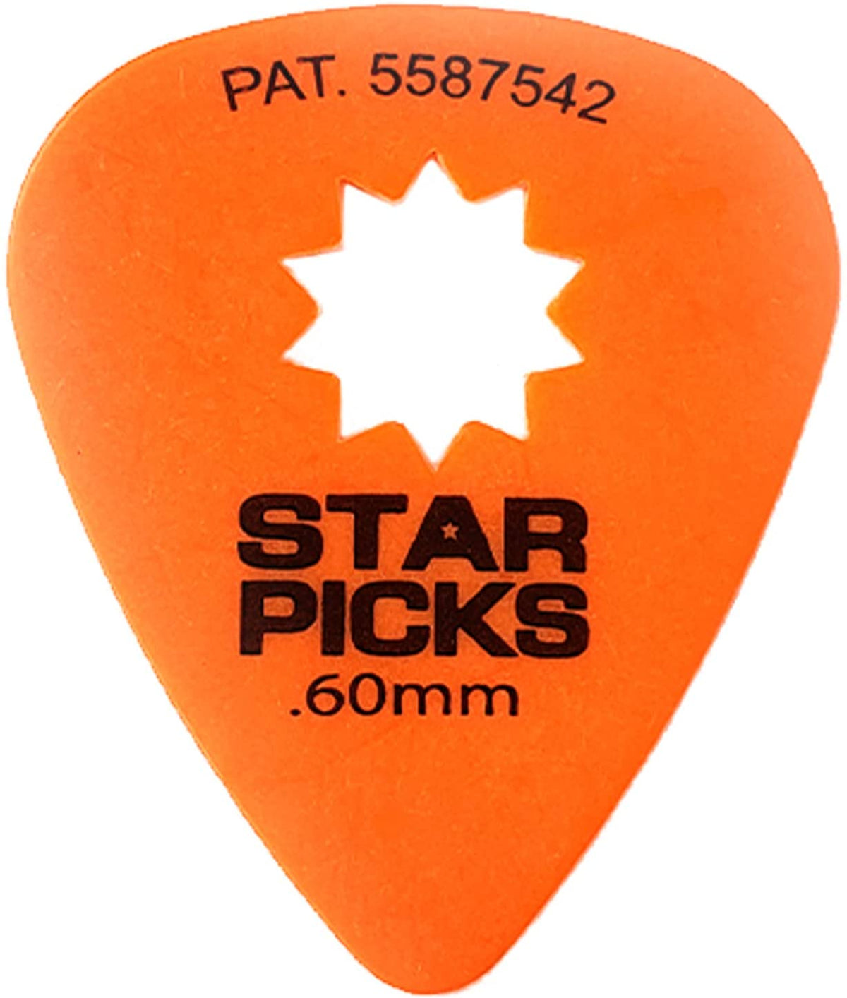 Star Grip Guitar Pick Dozen Orange .60 mm