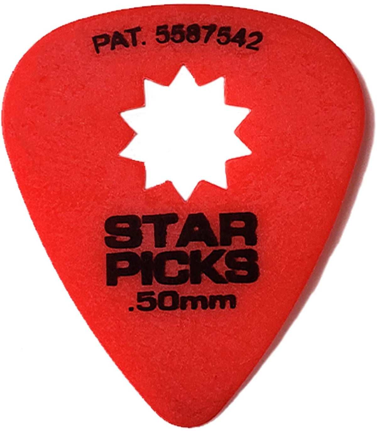 Star Grip Guitar Pick Dozen Red .50 mm