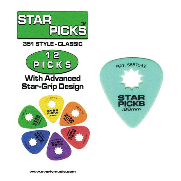 Star Grip Blue Guitar Picks 1.0mm - Dozen - Guitars on Main