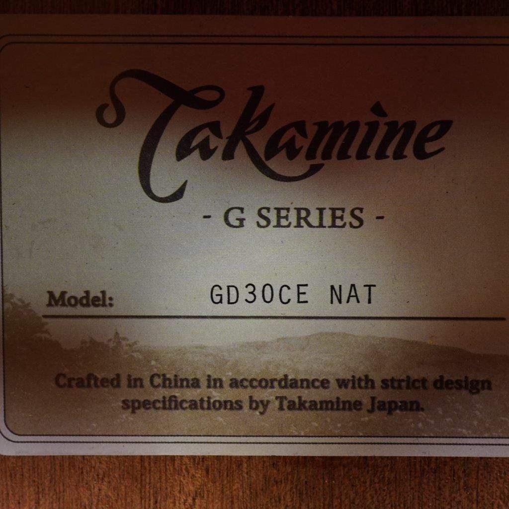 Takamine GD30CE Natural Guitars on Main