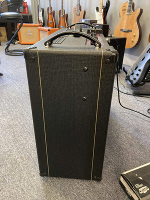 Vox AC30C2 amp with dual 12” Celestion speakers, shown in mint condition.